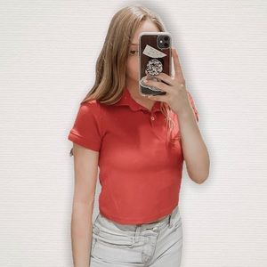 🌸3/$25: Red Button Up Crop Top